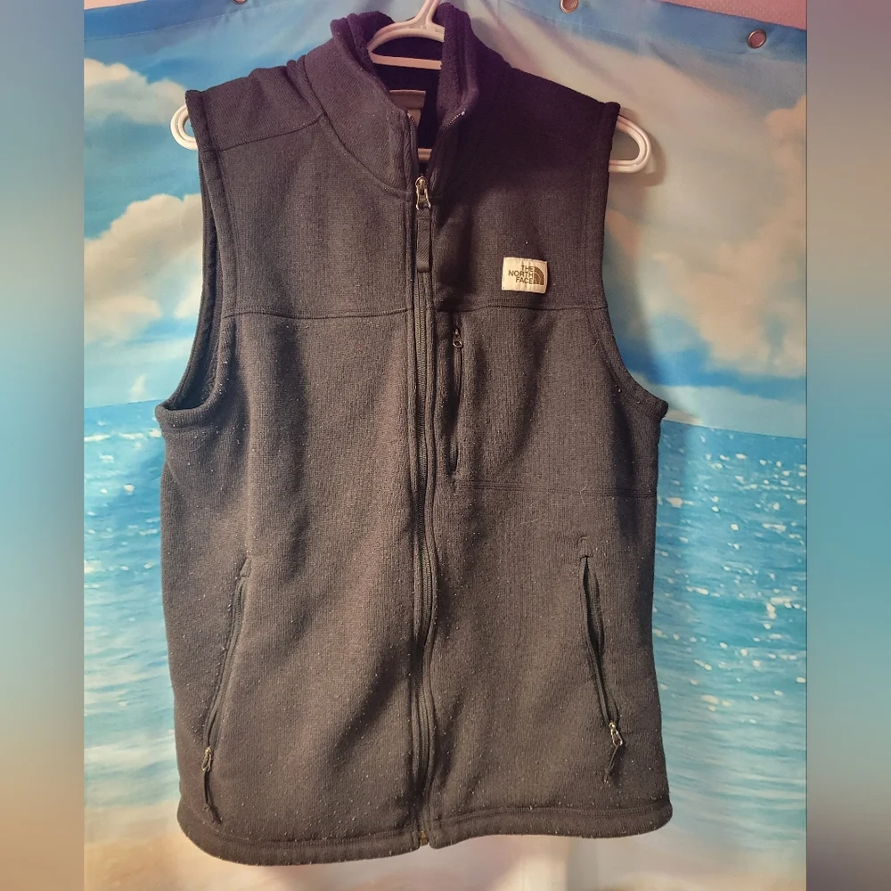 The North Face Mens Black Fleece Lined Vest Size Medium‎